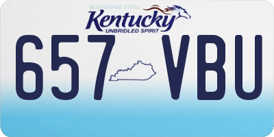 KY license plate 657VBU