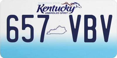 KY license plate 657VBV
