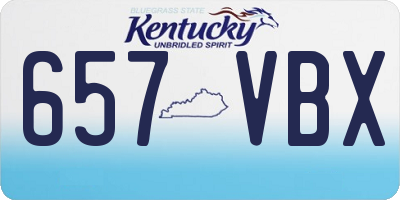 KY license plate 657VBX
