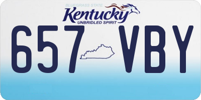KY license plate 657VBY