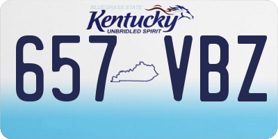 KY license plate 657VBZ