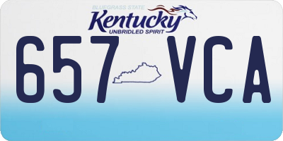 KY license plate 657VCA