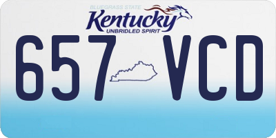 KY license plate 657VCD