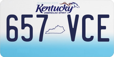 KY license plate 657VCE