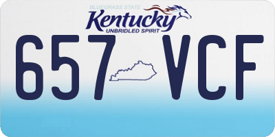 KY license plate 657VCF