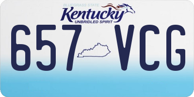 KY license plate 657VCG