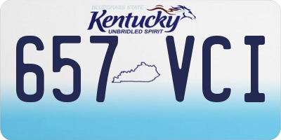 KY license plate 657VCI