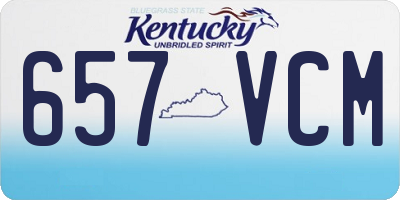 KY license plate 657VCM