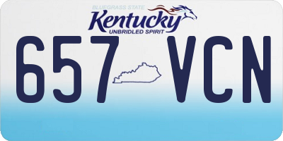 KY license plate 657VCN