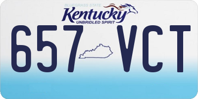 KY license plate 657VCT