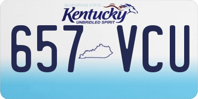 KY license plate 657VCU