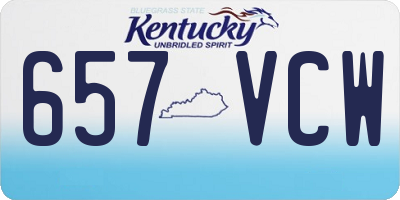 KY license plate 657VCW