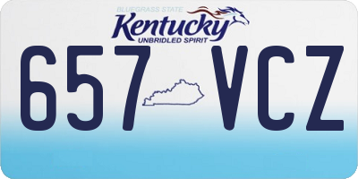KY license plate 657VCZ