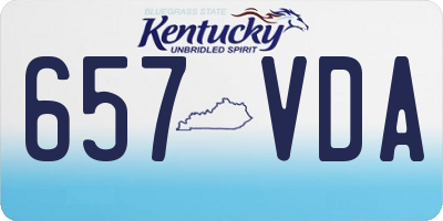 KY license plate 657VDA