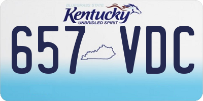 KY license plate 657VDC