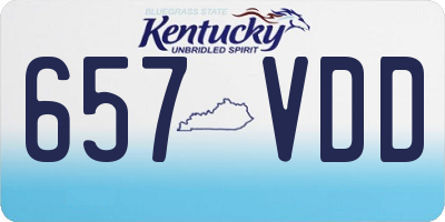 KY license plate 657VDD