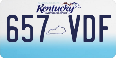 KY license plate 657VDF