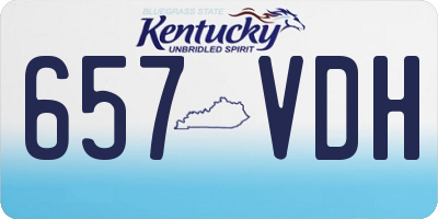 KY license plate 657VDH
