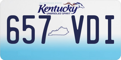 KY license plate 657VDI