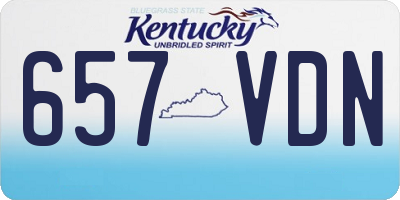 KY license plate 657VDN