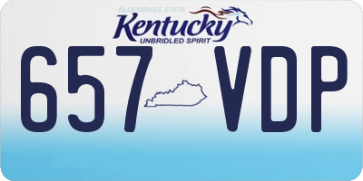 KY license plate 657VDP