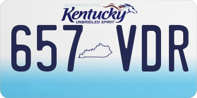 KY license plate 657VDR