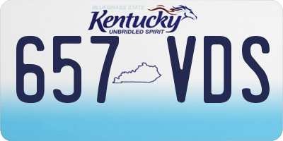 KY license plate 657VDS