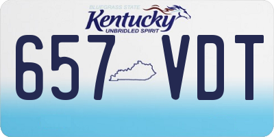 KY license plate 657VDT