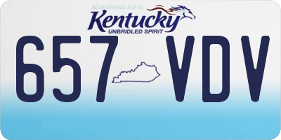 KY license plate 657VDV