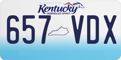 KY license plate 657VDX
