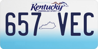 KY license plate 657VEC