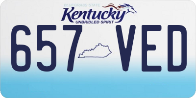 KY license plate 657VED