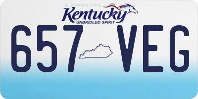 KY license plate 657VEG