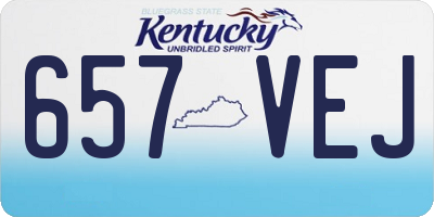 KY license plate 657VEJ