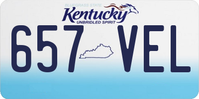 KY license plate 657VEL