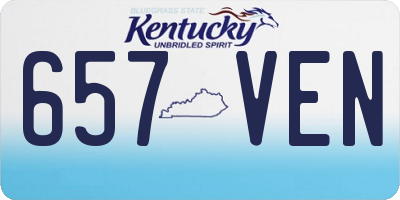 KY license plate 657VEN