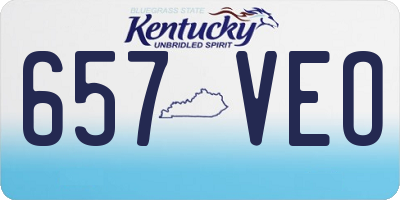 KY license plate 657VEO