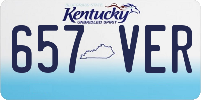 KY license plate 657VER