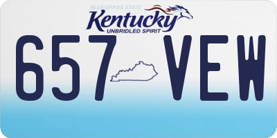 KY license plate 657VEW