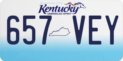 KY license plate 657VEY