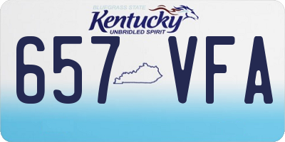 KY license plate 657VFA
