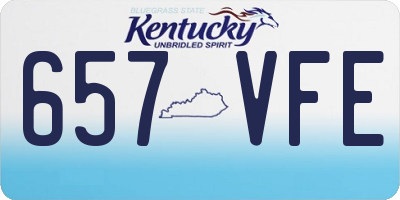 KY license plate 657VFE