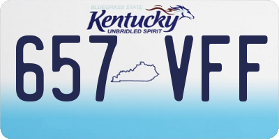 KY license plate 657VFF