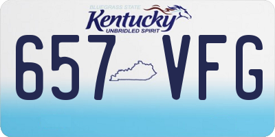 KY license plate 657VFG