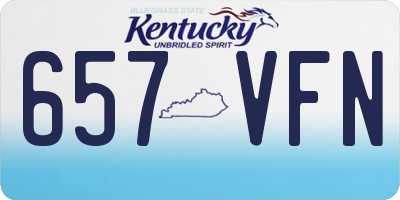KY license plate 657VFN