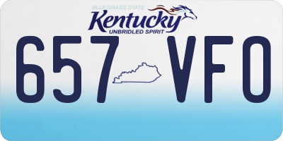 KY license plate 657VFO