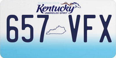 KY license plate 657VFX