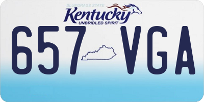 KY license plate 657VGA
