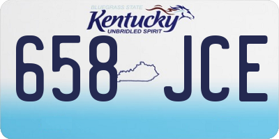 KY license plate 658JCE