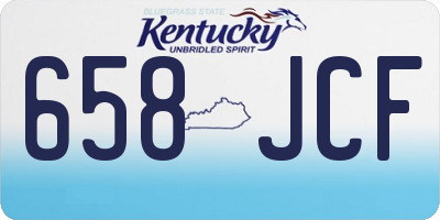 KY license plate 658JCF